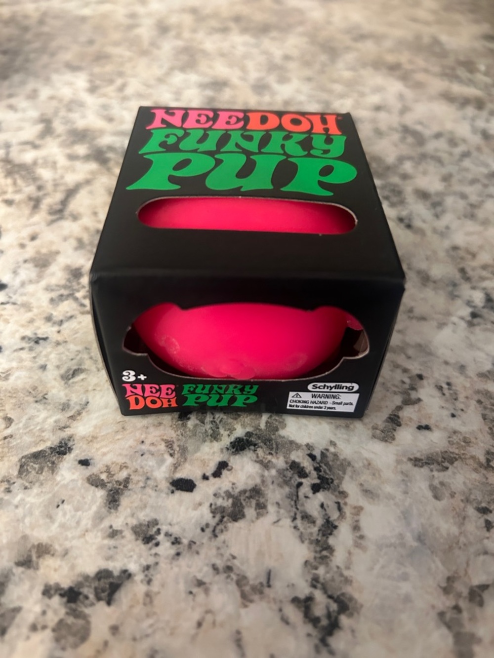 NeeDoh Funky Pup Pink Schylling Squishy Nee Doh Fidget Toy